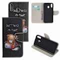 Miniatyrbild 2 av 4: Samsung Galaxy A40 Plånboksfodral - Angry Bear and It's Warning Svart