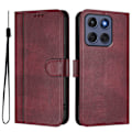 Miniatyrbillede 1 af 10: Til Motorola Edge 60 5G / 60 Fusion 5G Etui Pung Stand Retrostruktur Red