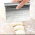 Miniatyrbild 2 av 9: Degskrapa Rostfritt stål Slicer Pastry Pizza Cutter med mätskala Silverkrom