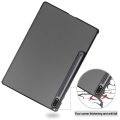 Pikkukuva 8 / 9: Tri-fold Stand Smart Case for Samsung Galaxy Tab S7 Plus / S8 Plus - Gray Grey