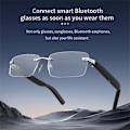 Pikkukuva 11 / 11: Langaton musiikki Bluetooth 5.3 Smart Glasses Mikrofoni Kaiutin Pyöräile Juoksu Transparent