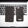 Miniatyrbild 9 av 9: CASEME iPhone 6s 6 Plus Retro Split läder plånboksfodral Grå grå