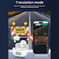 Miniatyrbild 6 av 9: 150 språk Translation Översättare Smart Voice Bluetooth In Ear-hörlurar - Vit Vit
