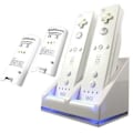 Miniatyrbilde 1 av 2: Kompatibel med Wii ladestativ Bluelight ladestasjon White