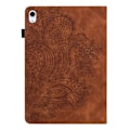 Miniatyrbillede 9 af 10: Til iPad 10.9 (2022) Tabletetui Cover Blomsterprægning - Brun Brown