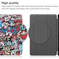 Miniatyrbilde 9 av 9: Trefoldet Stativdeksel for Lenovo Tab M9 - Graffiti Multicolor