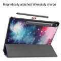 Pikkukuva 5 / 9: Tri-fold Stand Smart Case for Samsung Galaxy Tab S7 Plus / S8+ - Space Multicolor