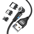 Pikkukuva 1 / 8: 1 m latauskaapeli 3-in-1 magneettinen Lightning-/Type-C/Micro Black
