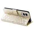 Miniatyrbillede 4 af 6: Til Samsung Galaxy S25 Edge tegnebogscover Cover Shell Mandala Blomstermønster Gold