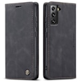 Miniatyrbillede 1 af 10: CASEME Retro Pung Taske til Samsung Galaxy S22 - Sort Black