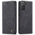 Pikkukuva 1 / 10: CASEME Retro Lompakkokotelo Samsung Galaxy S22 - Musta Black