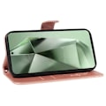 Miniatyrbild 7 av 9: För Samsung Galaxy S24 FE Fodral Ställ Plånboksfodral Fjärilsmönster - RoseGold Rosa guld