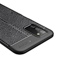 Pikkukuva 5 / 5: Samsung Galaxy A03s TPU Case Shell Litchi Texture - Svart Black