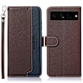 Miniatyrbillede 1 af 6: KHAZNEH Telefondæksel til Google Pixel 7 Pro - Brun/Blå Brown