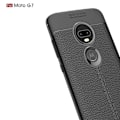 Miniatyrbillede 3 af 4: Litchi Texture Soft TPU Case for Motorola G7 / G7 Plus  - Black Black