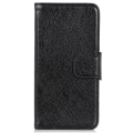 Miniatyrbillede 4 af 7: Nappa Texture Split Wallet Stativbetræk til Motorola Moto G84 - Sort Black