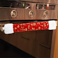 Pikkukuva 4 / 6: 4-pack Christmas pellavakankainen jääkaapin oven kahvan suojakuori Joulu Red