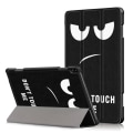 Miniatyrbild 1 av 8: Tri-fold Fodral till Lenovo Tab P10 - Do Not Touch Svart
