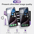Miniatyrbild 2 av 8: För iPhone 16 Plus Anti-spion Privacy Skärmskydd i härdat glas Transparent