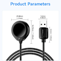 Miniatyrbillede 4 af 10: ESSAGER For A Watch USB Kabel Magnetisk ABS Vanddråbeform Trådløs oplader Black