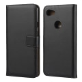 Miniatyrbillede 1 af 11: Google Pixel 3a ægte læder telefonskal med stativ Black
