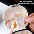 Miniatyrbillede 8 af 8: 7-dages ugentlig pilledispenser Medicinsk forseglet opbevaringsetui White