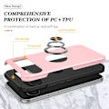 Miniatyrbillede 6 af 7: Til Google Pixel 9 / Pixel 9 Pro Fingerring Kickstand Hybrid Taske Pink
