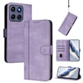 Pikkukuva 8 / 9: Motorola Edge 60 5G / 60 Fusion 5G Suojakotelot Lompakko Teline Retrokuvio Nahkainen Purple