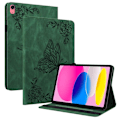 Pikkukuva 1 / 11: iPad 10.9 (2022) -tablettikotelon kansi Buterfly Imprinting - Green