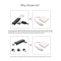 Miniatyrbild 10 av 10: Minneskortläsare 5 i 1 Micro USB USB-C TF-kortläsare OTG-adapter Svart
