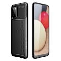 Pikkukuva 1 / 5: Carbon Fiber Texture TPU Casing Samsung Galaxy A03s - Black Black