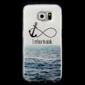 Miniatyrbillede 1 af 6: Samsung Galaxy S6 TPU skal Anchor and Quote Purple