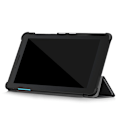 Miniatyrbillede 4 af 5: Lenovo Tab E7 TB-7104F Trifoldet stativ PU Læder Beskyttelsesetui Black