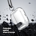 Pikkukuva 11 / 11: AirPods 4 -kotelolle DUX DUCIS PC+TPU Bluetooth-kotelo / kuori koukulla - Läpinäkyvä Transparent