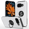 Miniatyrbillede 1 af 7: Til Google Pixel 9A Fingerring Kickstand Hybrid Taske Silver