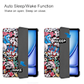 Miniatyrbillede 2 af 8: Til iPad Air 11 (2024) Etui Tre-fold Stativ Tablet Cover - Graffiti Multicolor