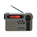 Miniatyrbild 1 av 11: Bärbar Radio LED-ficklampa 2000mAh batteri SOS handvev Soldriven Grön