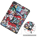 Miniatyrbilde 4 av 8: Etui for iPad Air 11 (2024) - Tri-fold Stativ Tablettdeksel - Graffiti Multicolor