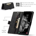 Miniatyrbillede 7 af 11: AUTSPACE A01 Retro tegnebog taske til Samsung Galaxy S23 Ultra - Sort Black