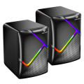 Miniatyrbild 1 av 11: DARK ALIEN USB Stationära Högtalare Dator Laptop Subwoofer RGB Svart