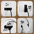 Miniatyrbillede 6 af 7: Selfie Ring Light Holder Lazy Bracket LED Light Live Stream Vlog White