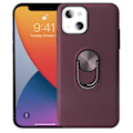 Pikkukuva 1 / 5: iPhone 13 Mini Finger Ring TPU Hybrid Case Kickstand Wine red