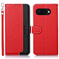 Pikkukuva 1 / 7: HAZNEH Google Pixel 9A Lompakkokotelo Litchi-kuvio Puhelinkotelo Red
