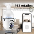 Miniatyrbillede 9 af 10: Hjemmesikkerhedskamera Lyspære Bevægelsesdetektion WiFi CCTV IP-lyd tovejs White