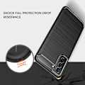 Pikkukuva 3 / 7: Samsung Galaxy S22+ Carbon Fiber Texture TPU Casing - Black Black