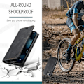 Miniatyrbillede 4 af 11: AUTSPACE A01 Retro tegnebog taske til iPhone 13 mini - sort Black