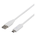 Miniatyrbillede 1 af 2: DELTACO USB 2.0 kabel, Type C - Type A ha, 2m, hvid White