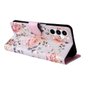 Pikkukuva 4 / 7: Samsung Galaxy A35 5G -nahkakotelo RFID-esto korttipaikoilla Puhelimen suojus - Butterfly Flower Multicolor