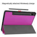 Pikkukuva 5 / 8: Tri-fold Stand Smart Case for Samsung Galaxy Tab S7 / S8 Purple