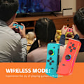 Miniatyrbild 2 av 9: Kompatibel med Nintendo Switch Joy-Con Controller Bluetooth Gamepad - Röd+Blå Blå
